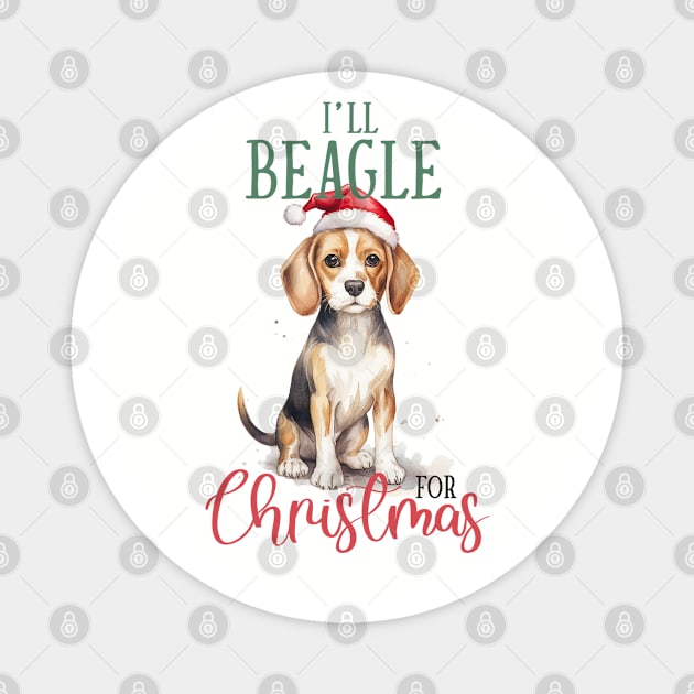 Beagle Christmas Shirt Magnet by MuseMints